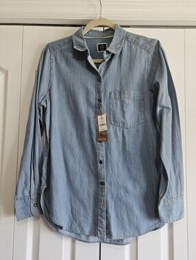 Chambray Denim Button Down Shirt